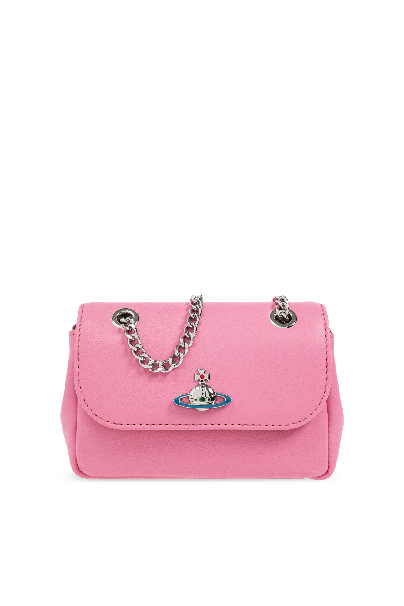 Pink Leather shoulder bag Vivienne Westwood